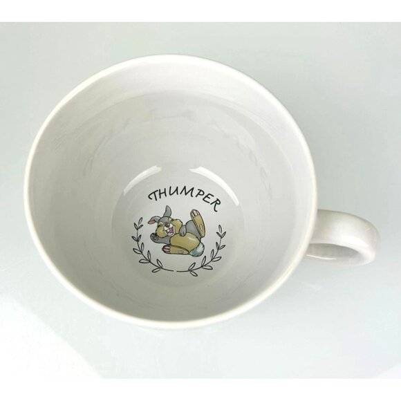 ZRIKE Disney Thumper Bambi Large Cappuccino Soup Coffee Mug Cute Spring Bunny - Picture 2 of 13